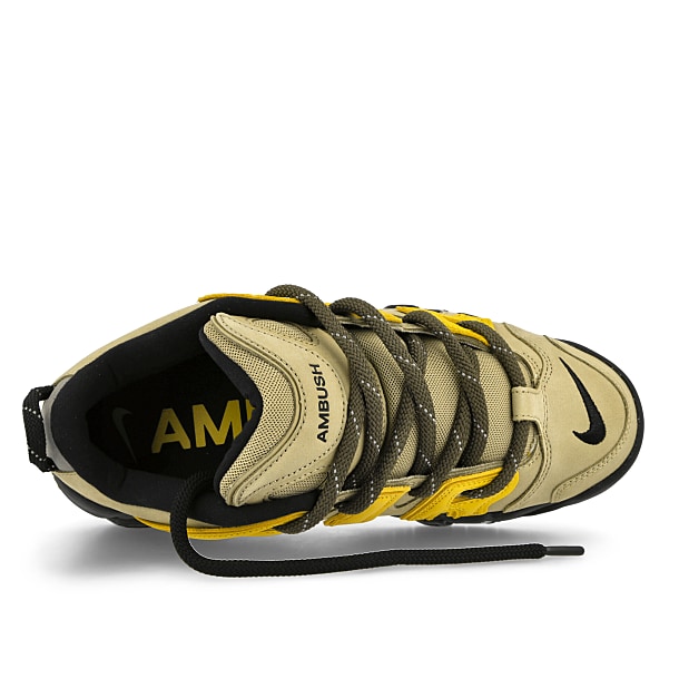 FB1299-200 AMBUSH × Nike Air More Uptempo Low Vivid Sulfur and