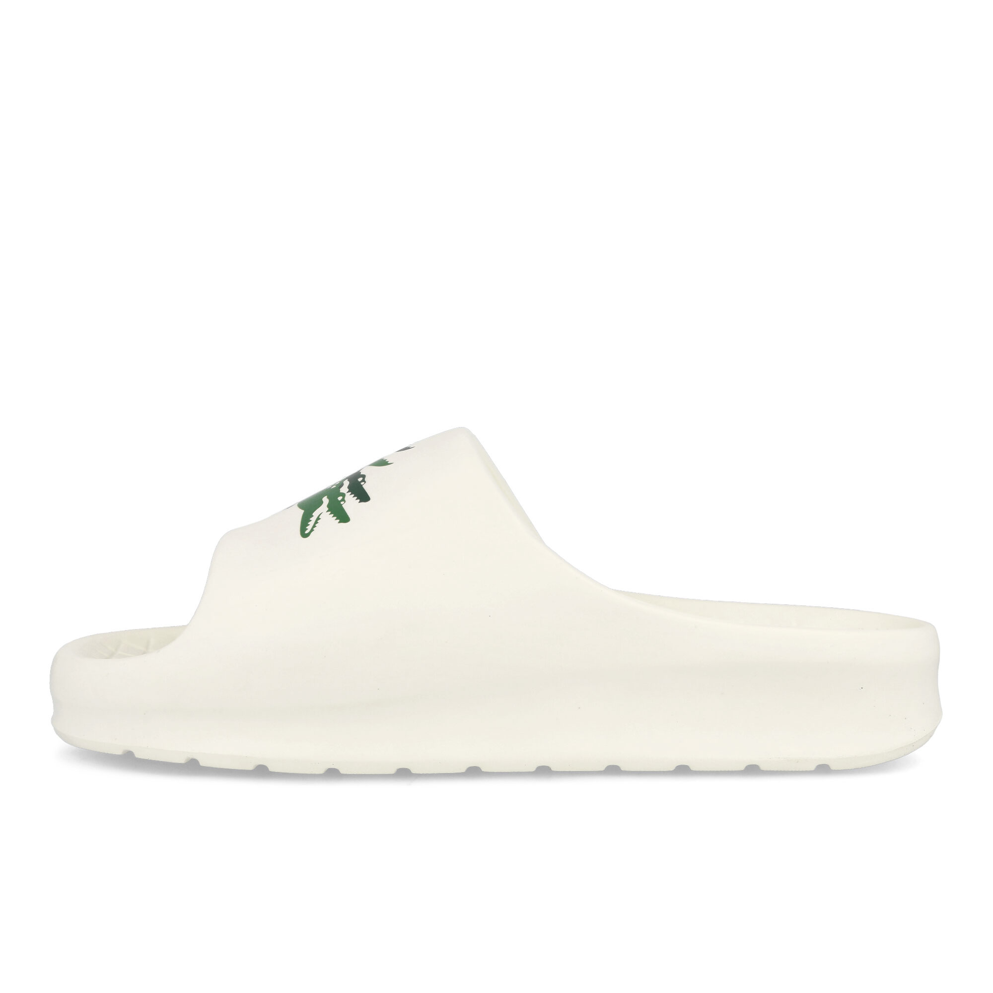 Lacoste white slides discount
