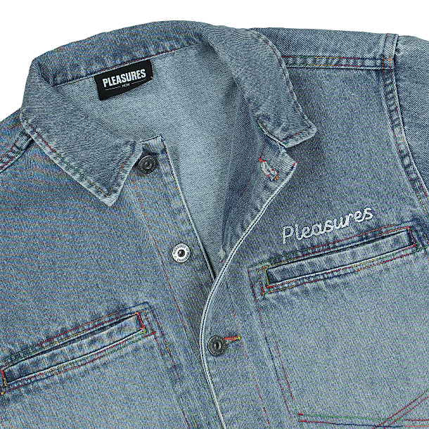 Pleasures Mentor Denim Work Jacket Blue