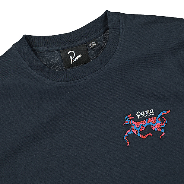 By Parra Dog Race Tee Blue - NAVY BLUE