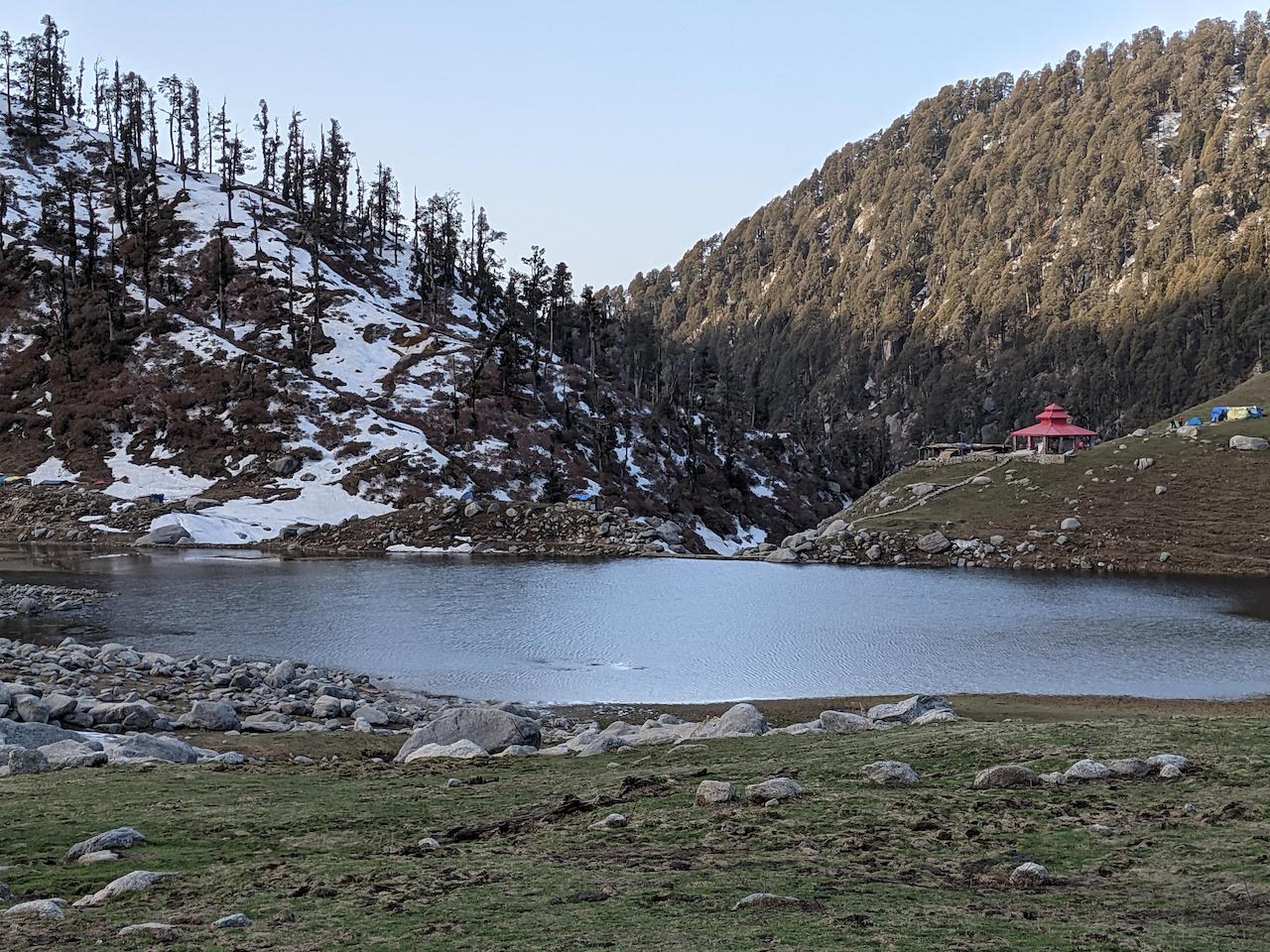 Kareri Lake in the morning
