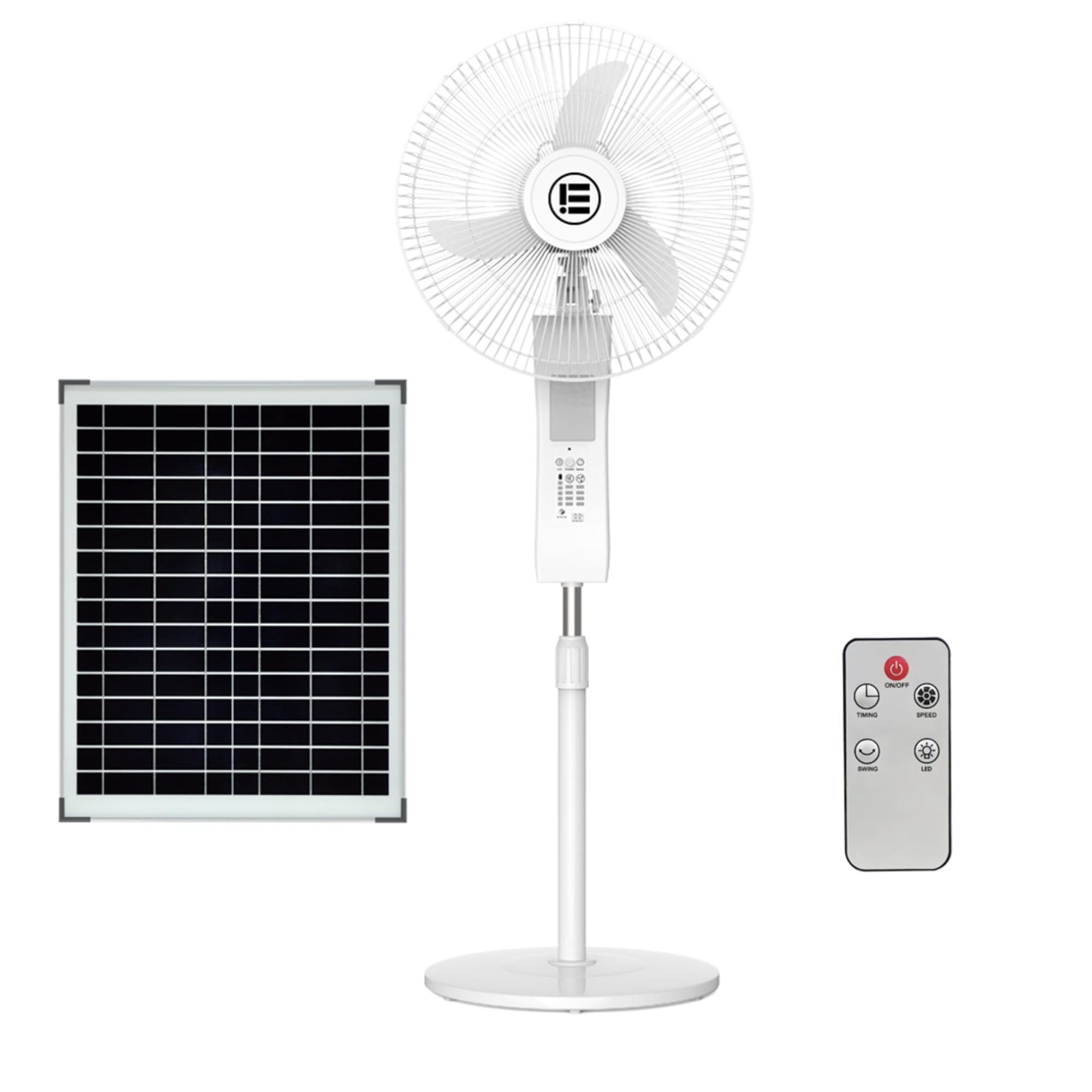 16-Inch Built-in Battery Solar Fan Pack