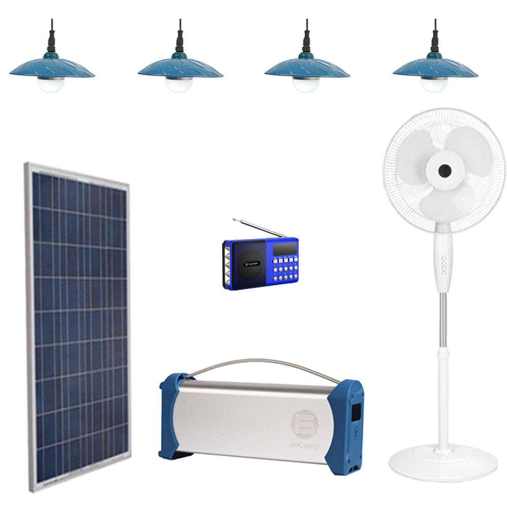 12Ah Single Solar Fan with Radio Pack