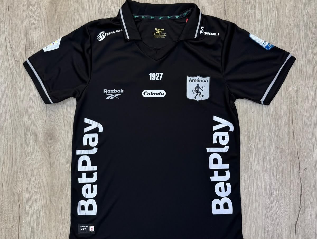 CAMISETA OFICIAL AMÉRICA DE CALI 26/27 NEGRA CALIDAD GAMA ALTA