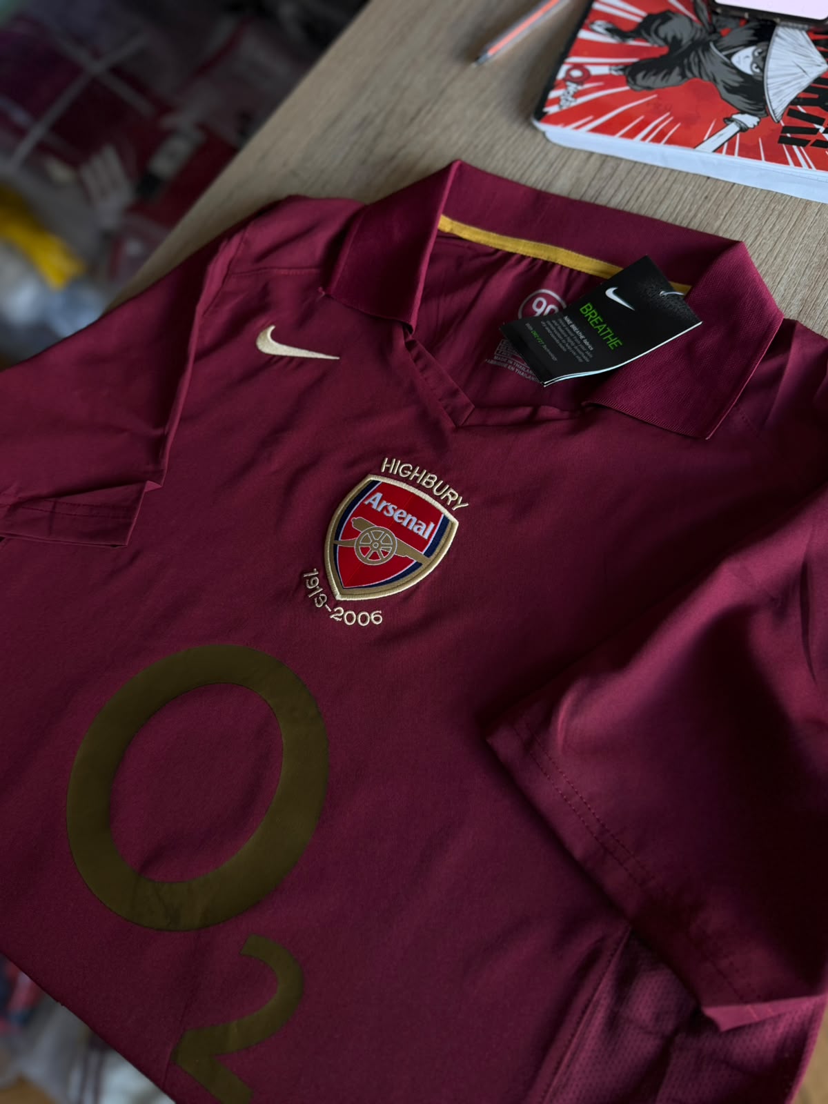 CAMISETA RETRO CLÁSICA ARSENAL HENRY#14-HIGHBURY 1913-2006 CALIDAD GAMA ALTA vista 2