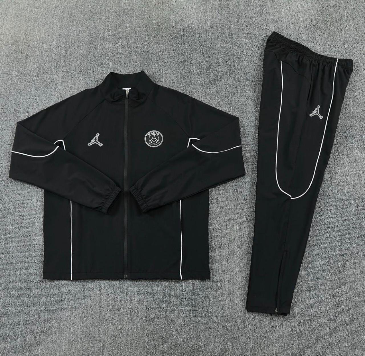 SUDADERA TRACKSUIT COMPLETA PSG VERSIÓN JORDAN NEGRA