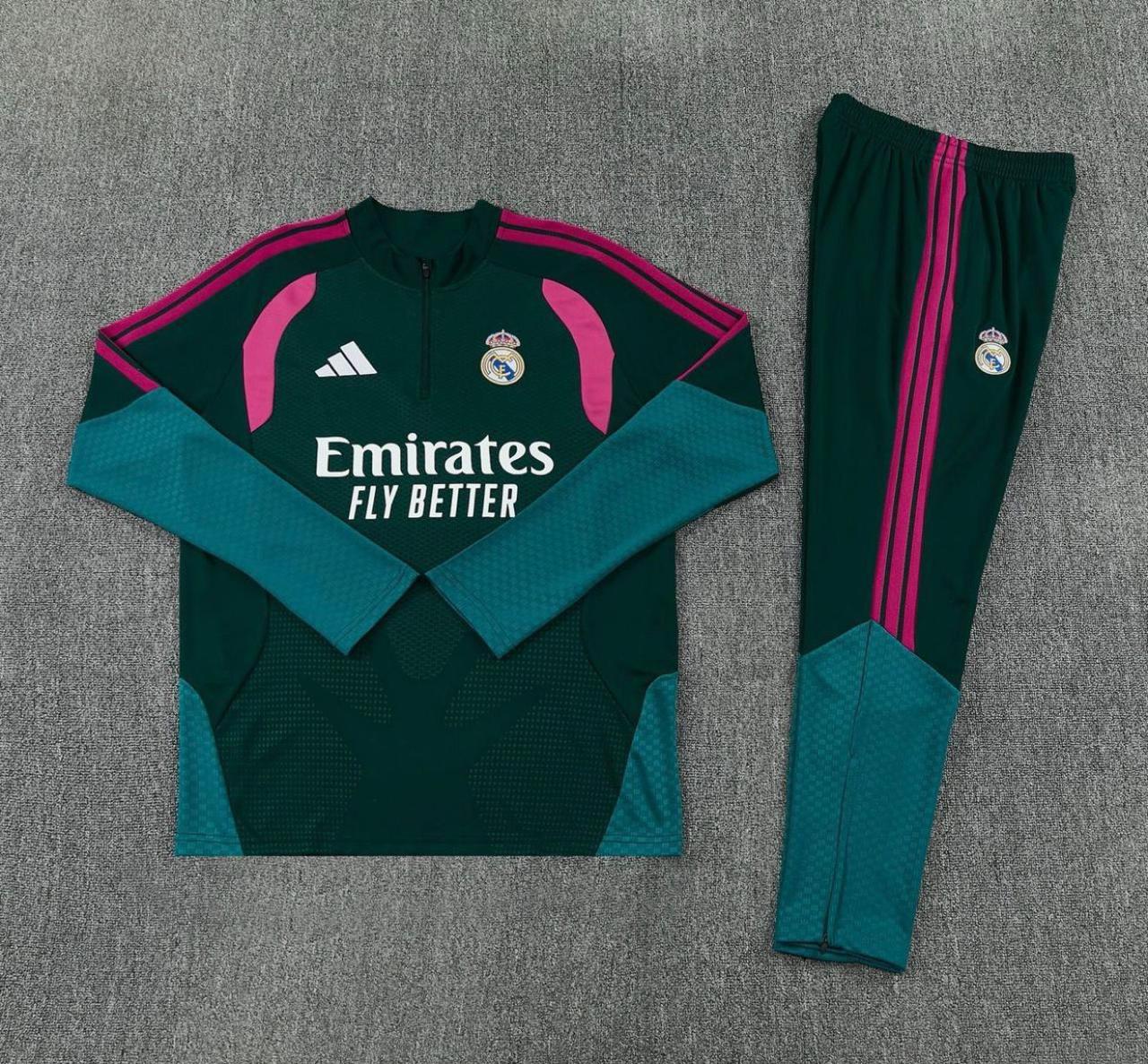 SUDADERA TRACKSUIT COMPLETA REAL MADRID SEGUNDA EQUIPACIÓN PRESENTACIÓN SPONSORS