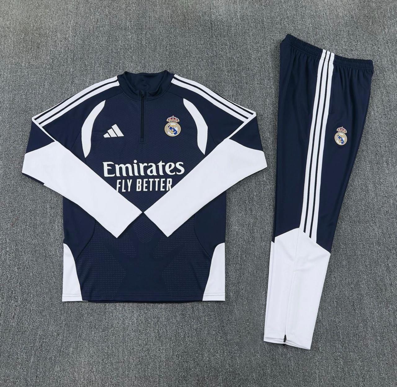 SUDADERA TRACKSUIT COMPLETA REAL MADRID AZULXBLANCO