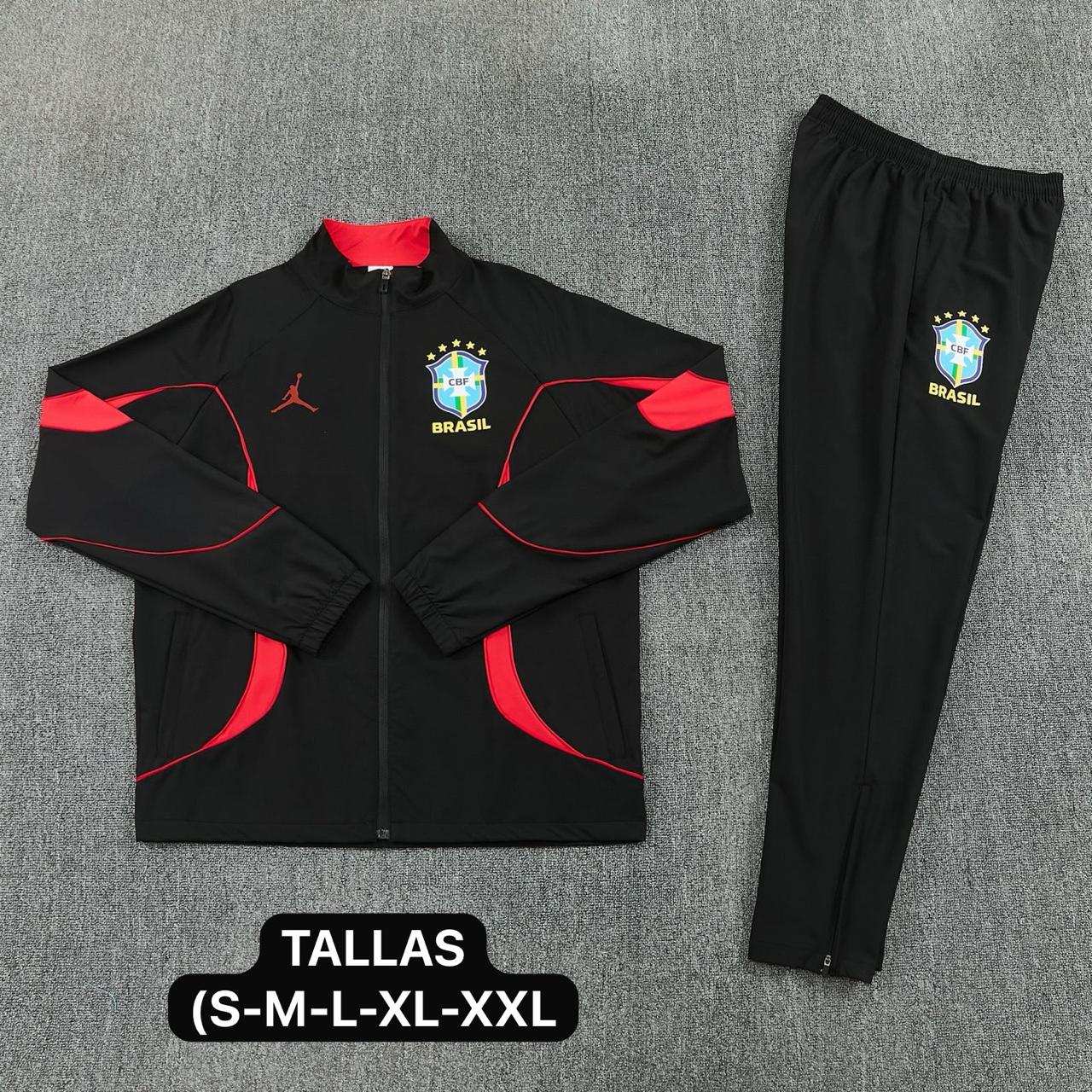 SUDADERAS TRACKSUIT IMPERMEABLE BRASIL COLABORACIÓN CON JORDAN vista 2