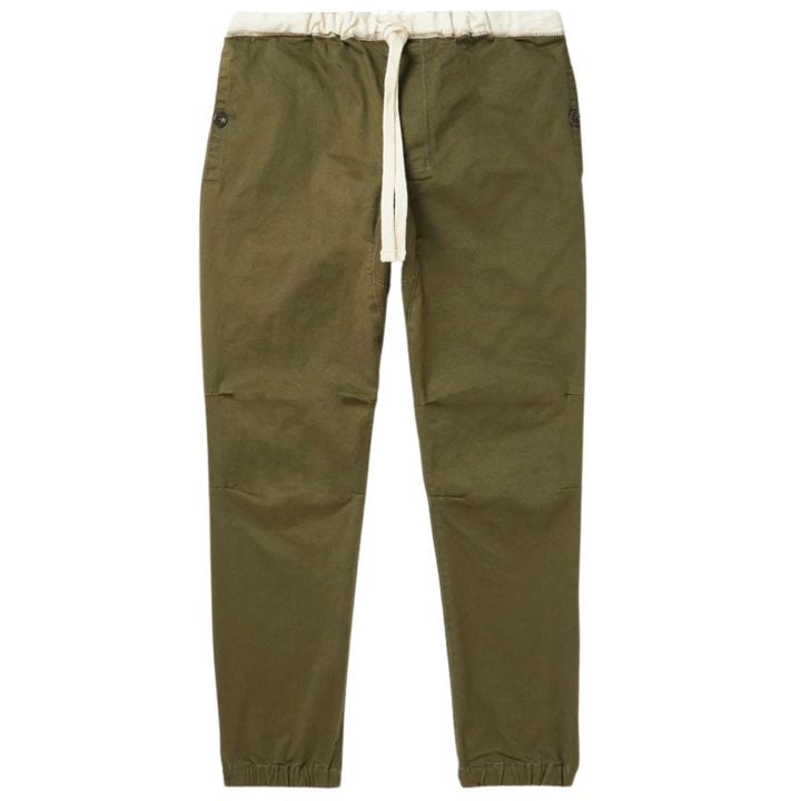 Beams Plus Gym Tapered Stretch-Cotton Twill Drawstring Trousers