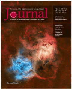Cover of the August 2026 issue of the Journal of the Royal Astronomical Society of Canada