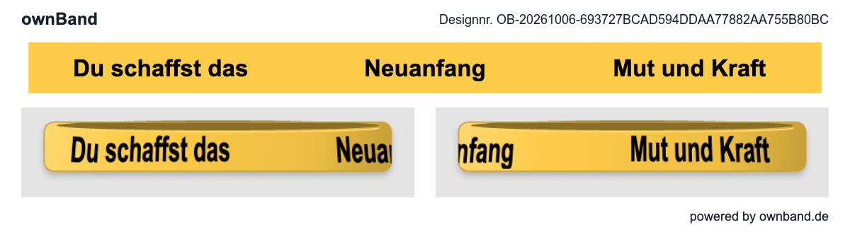 Bestbands · Mutmacher-Armband bei Arbeitsplatzverlust · Standard