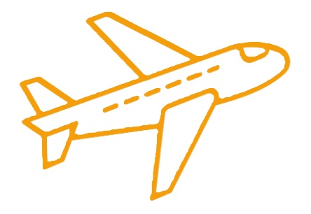 通関手続き・国際物流・ワンストップ飛行機アイコン