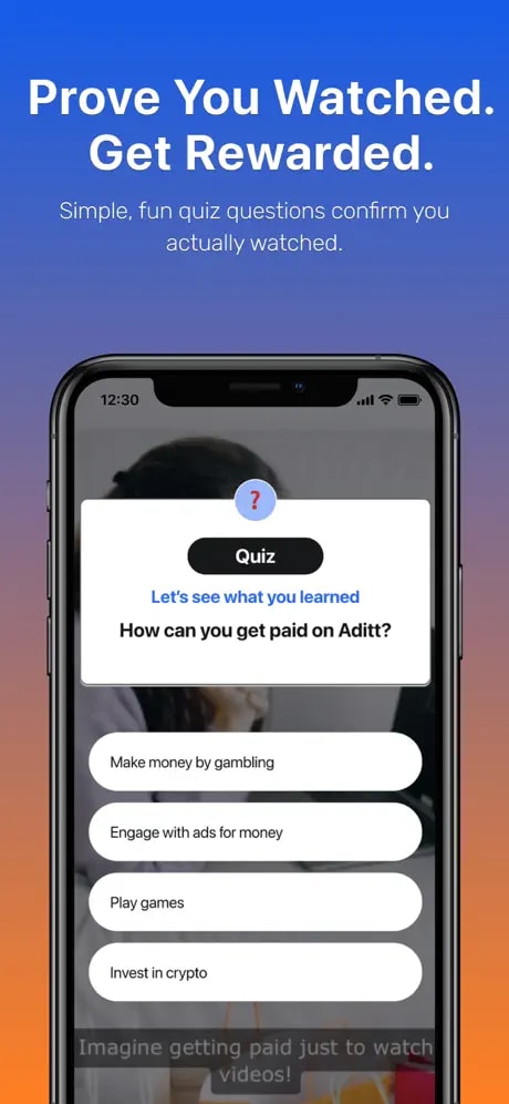 Aditt app screen 3