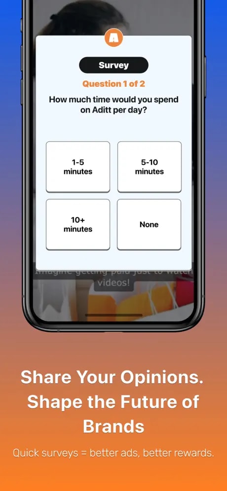 Aditt app screen 4