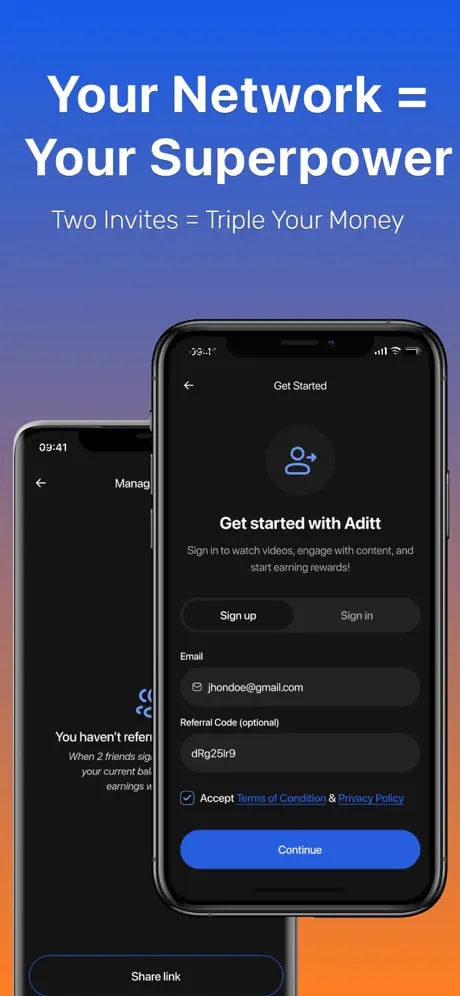 Aditt app screen 6