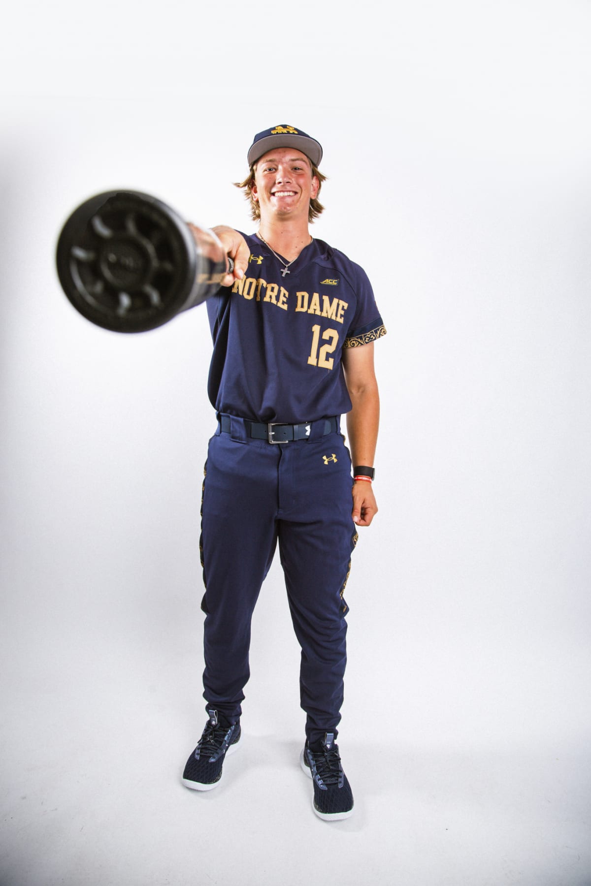 Warren Gravely IV on the field at Notre Dame