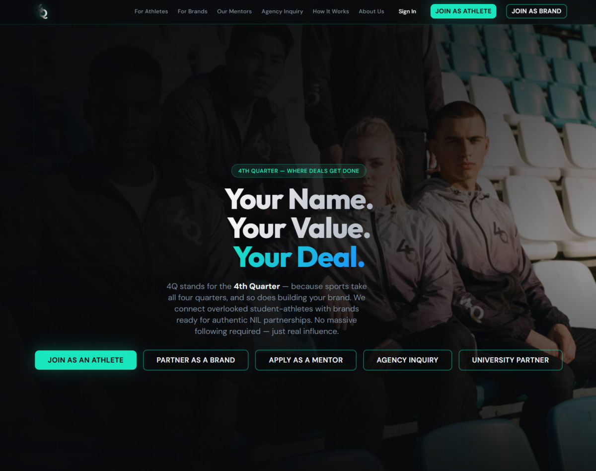 4Q NIL Marketplace website preview