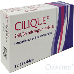Cilique Contraceptive Pill 63 Tablets 250 35 Mcg
