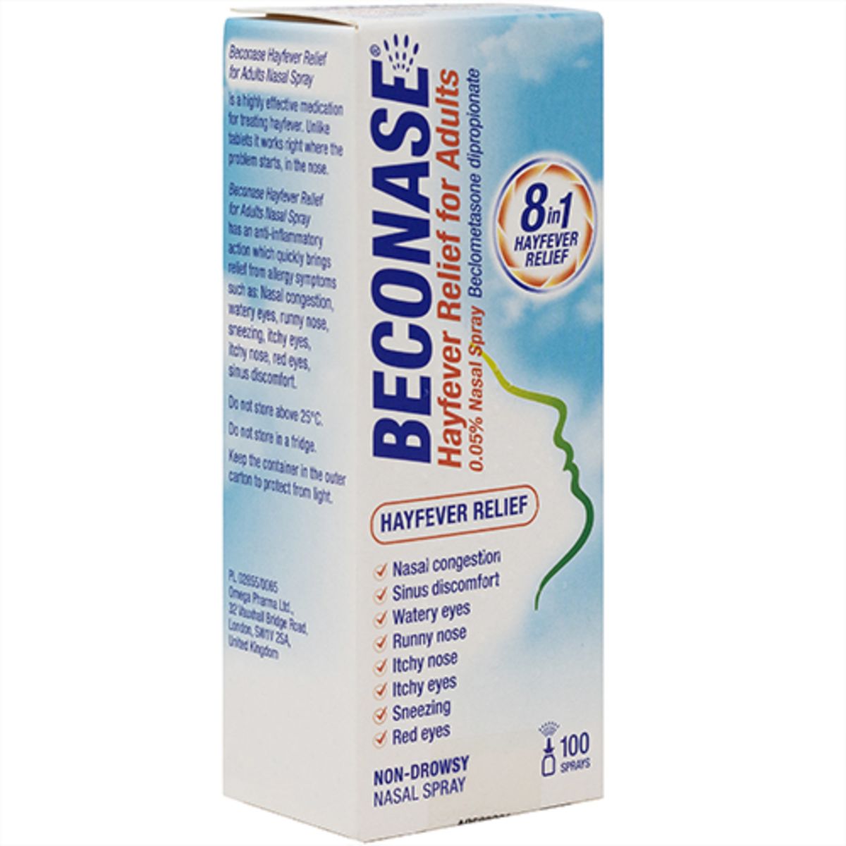 Beconase Non Drowsy Hayfever Relief Nasal Spray 100 Doses