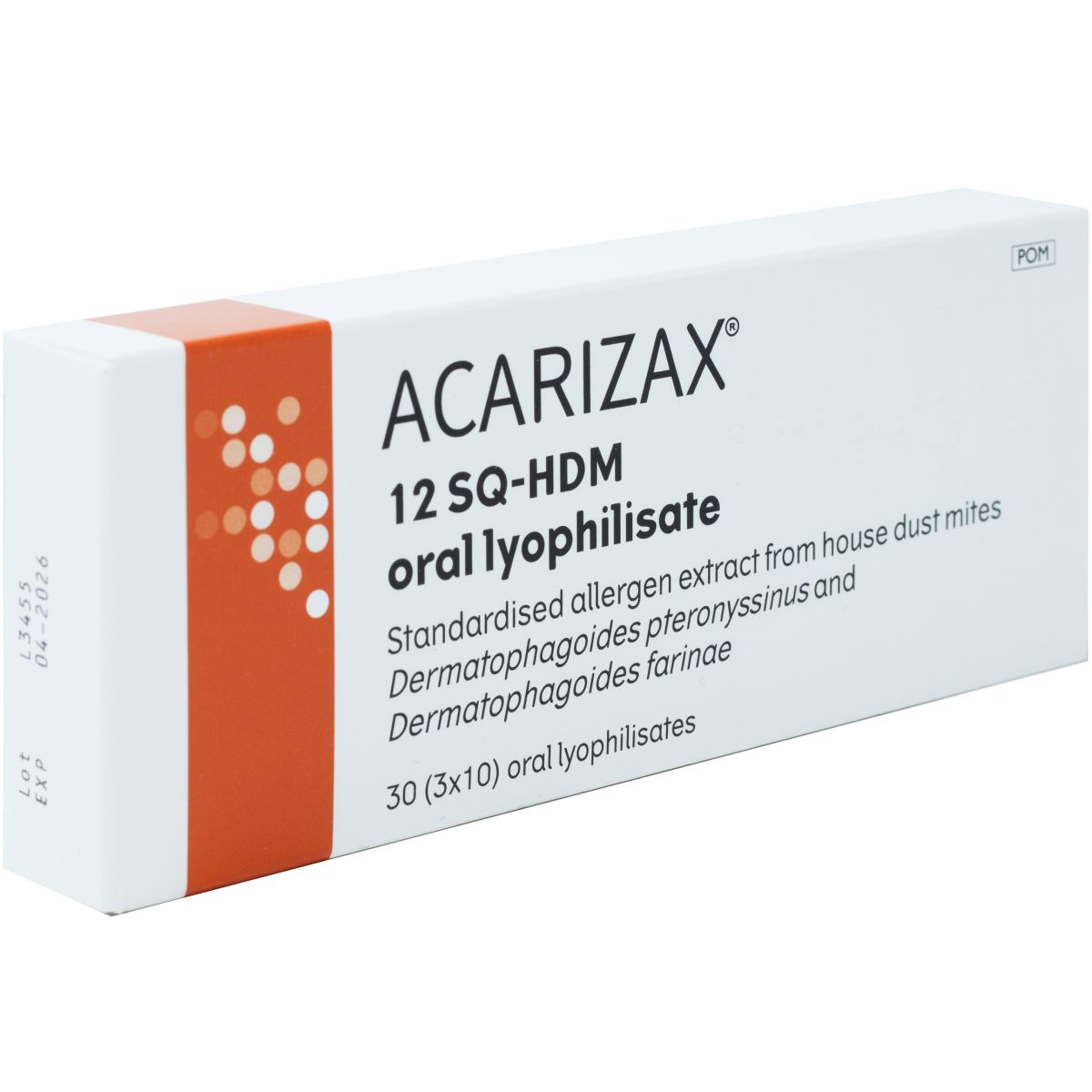 Acarizax 12SQ HDM tablets 30 house dust mite allergen