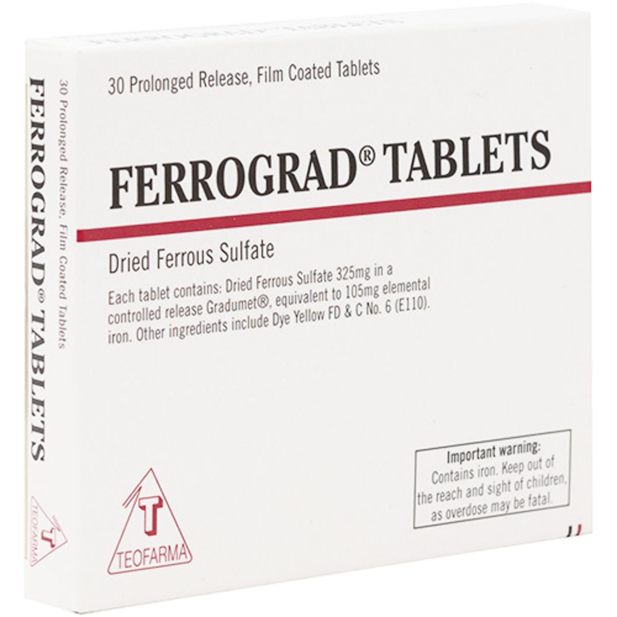 Ferrograd Iron tablets Ferrous Sulfate 30