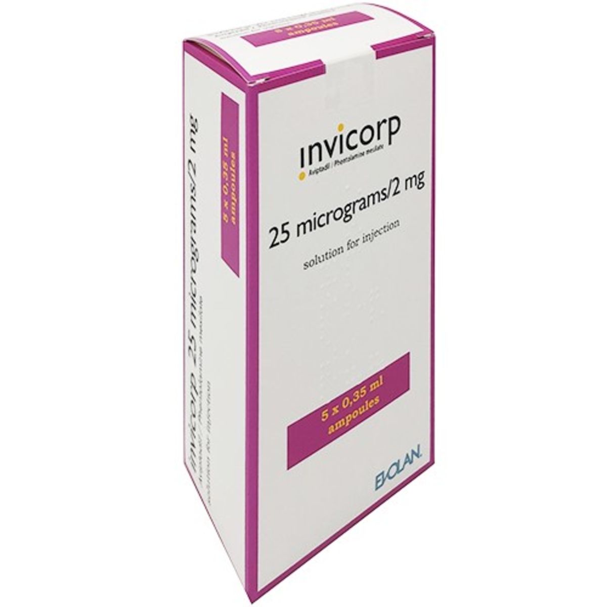 Invicorp Injection 25mcg 2mg 5 x ampoules