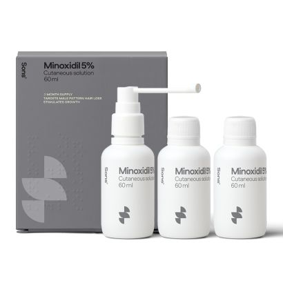 Sons Minoxidil 5% Cutaneous Solution for hair loss 3 x 60ml
