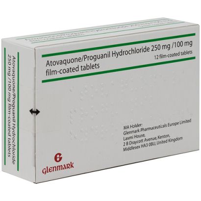 Atovaquone / Proguanil 250mg / 100mg 12 Tablets