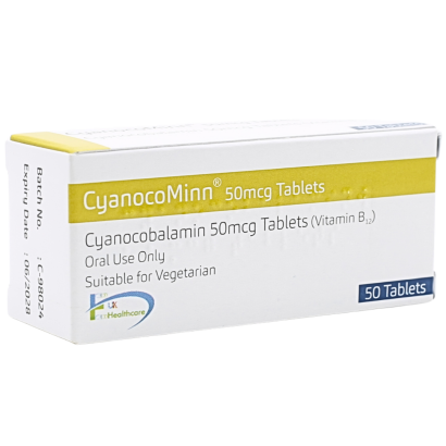 Cyanocobalamin 50mcg (B12) 50 tablets