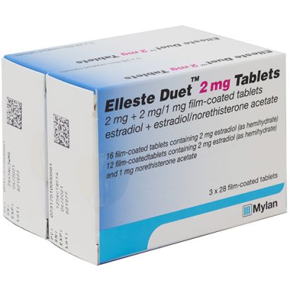 Buy Elleste Duet 2mg, 168 HRT Tablets for £44.98