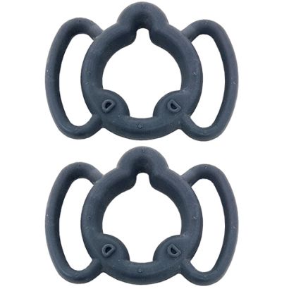 Osbon Twin Pack Maximum Elasticity Grey Rings sizes B & D T1676