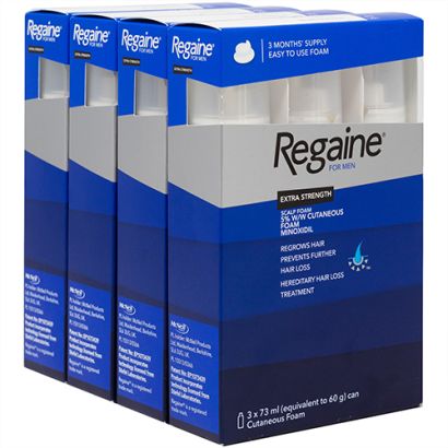 Regaine For Men Extra Strength Scalp FOAM 1 Year Supply 12 x 73ml