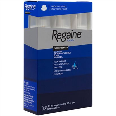 Regaine For Men Extra Strength Scalp FOAM Triple Pack 3 x 73ml