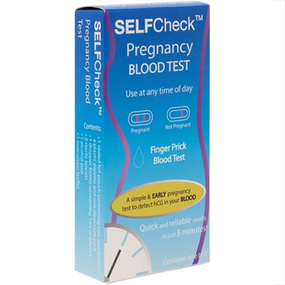 SELFCheck Pregnancy Blood Test 1 test Anytime of day