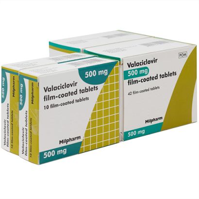 Valaciclovir 500mg tablets (20 outbreak and 84 prevention)