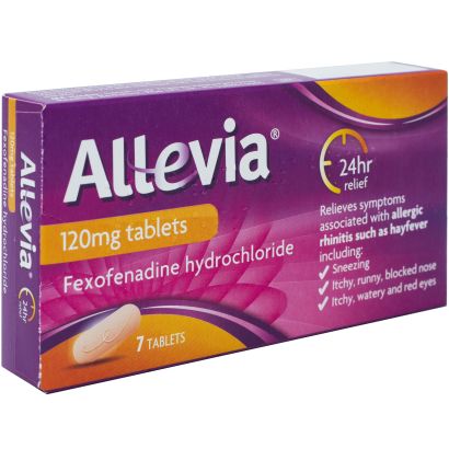 Allevia Fexofenadine 120mg tablets 7 pack hayfever relief