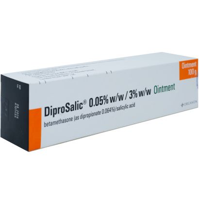 Rear view of Diprosalic Ointment 100g (ORANGE) for psoriasis 