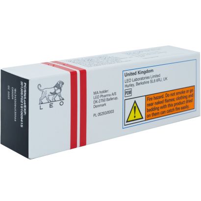 Rear view of Dovobet Ointment 30g (RED) calcipotriol and betamethasone