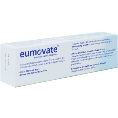 Rear view of Eumovate Eczema Dermatitis Cream 15g