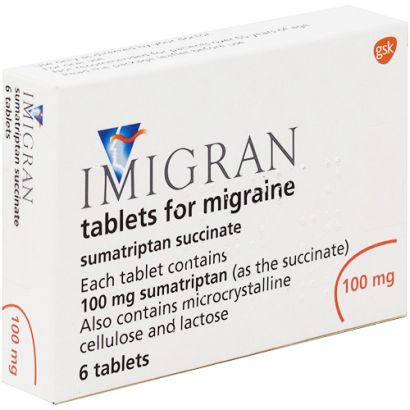 Imigran (Sumatriptan) 100mg 6 Tablets