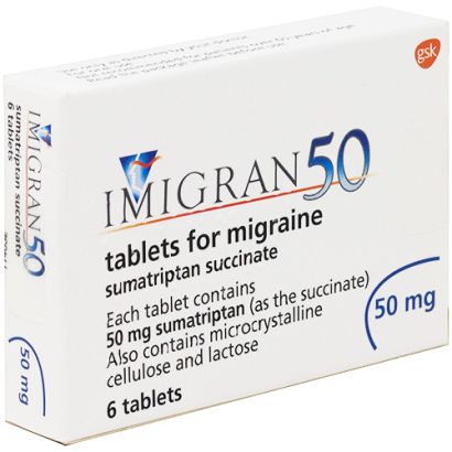 Imigran (Sumatriptan) 50mg 6 Tablets