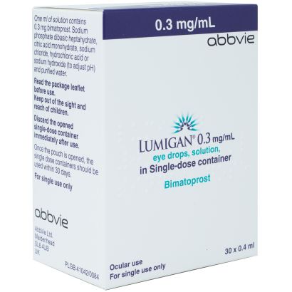 Lumigan Eyelash Serum Drops 30 individual doses