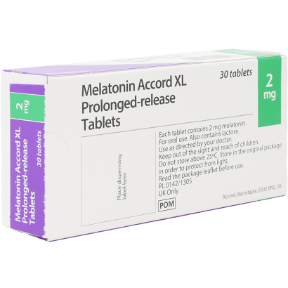 Rear view of Melatonin XL 2mg 30 Prolonged-release Tablets