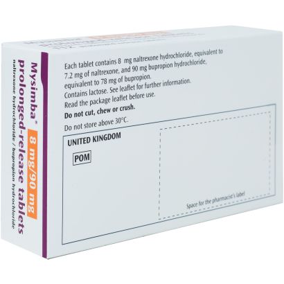 Rear view of Mysimba Tablets (90mg)