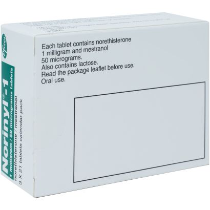 Rear view of Norinyl-1 126 Tablets