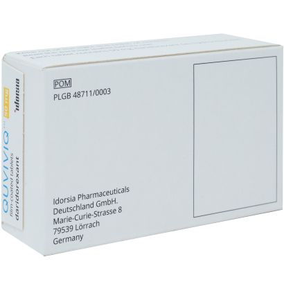 Rear view of Quviviq (daridorexant) 50mg 30 tablets