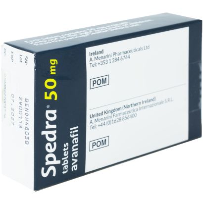 Rear view of Spedra Tablets (Avanafil) (50mg,100mg, 200mg)