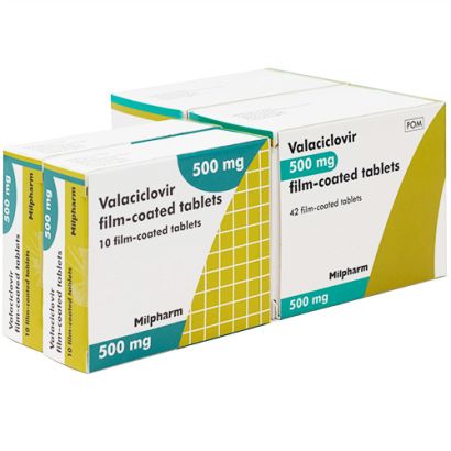 Valaciclovir 500mg tablets (20 outbreak and 84 prevention)