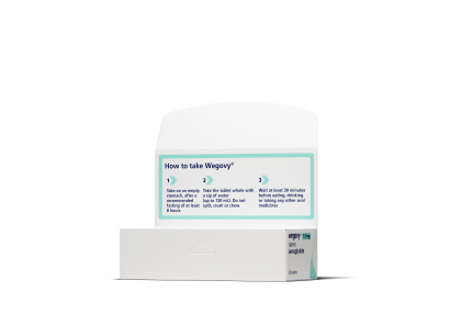 Rear view of Wegovy Weight Loss Pills
